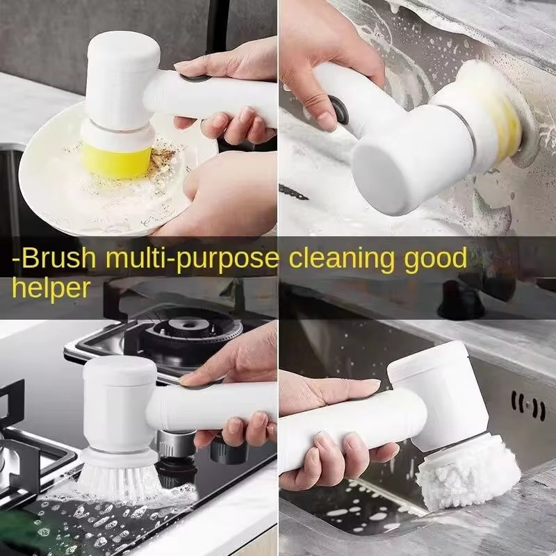 5-in-1 Electric Spin Scrubber – Cordless Power Cleaning Brush with Interchangeable Heads